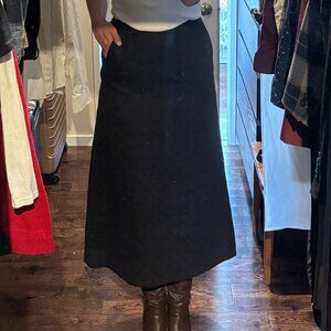 Vintage Harvé Benard Long Wool Preppy Skirt size 8